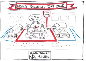 Radio Helsinki beim World Parking Day 2018