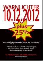 Sondersendung heute 12 - 12:30 Uhr: Lichterzug gegen Kultur- und Sozialabbau